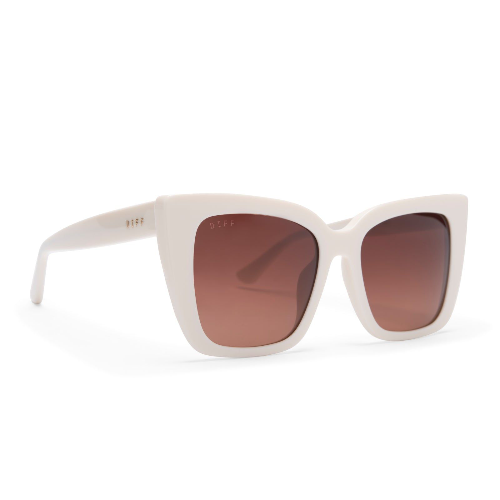 LIZZY - IVORY + BROWN GRADIENT SUNGLASSES sold by Diff Eyewear product image thumbnail 2