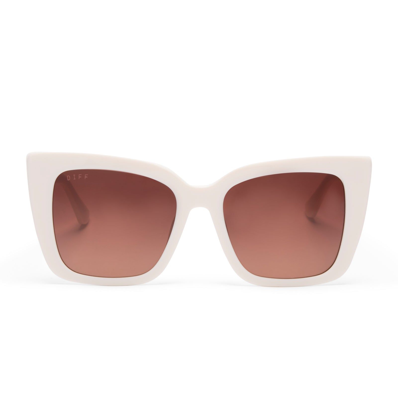 LIZZY - IVORY + BROWN GRADIENT SUNGLASSES sold by Diff Eyewear