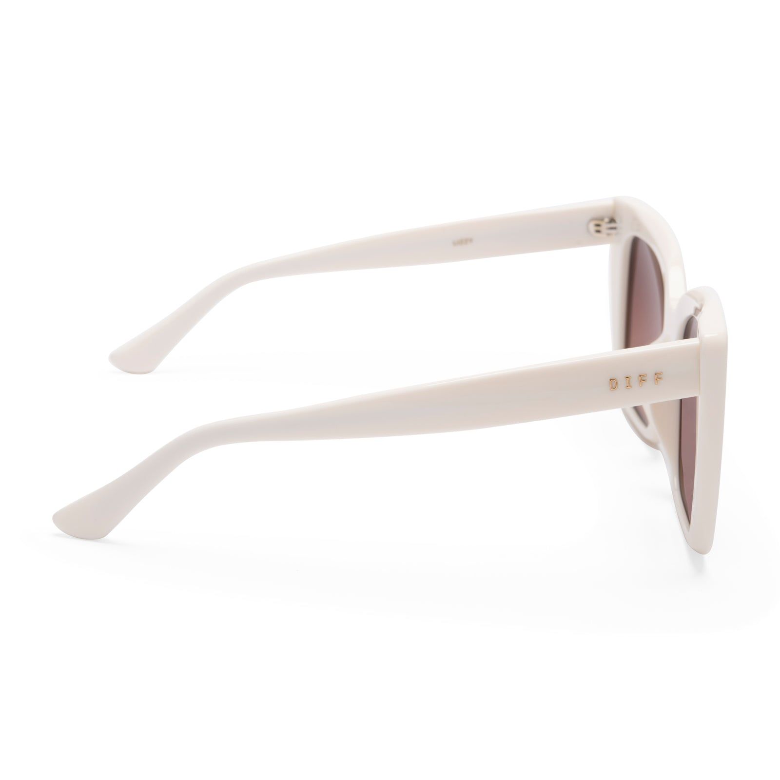 LIZZY - IVORY + BROWN GRADIENT SUNGLASSES sold by Diff Eyewear product image thumbnail 4