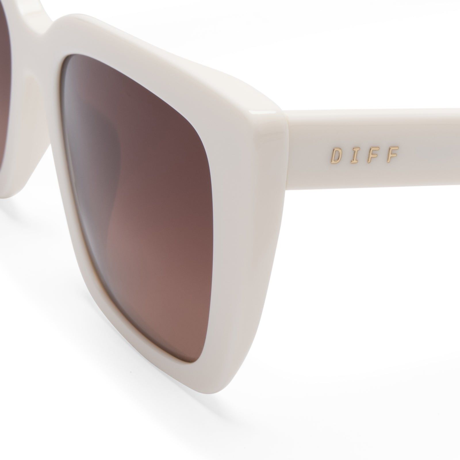 LIZZY - IVORY + BROWN GRADIENT SUNGLASSES sold by Diff Eyewear product image thumbnail 3