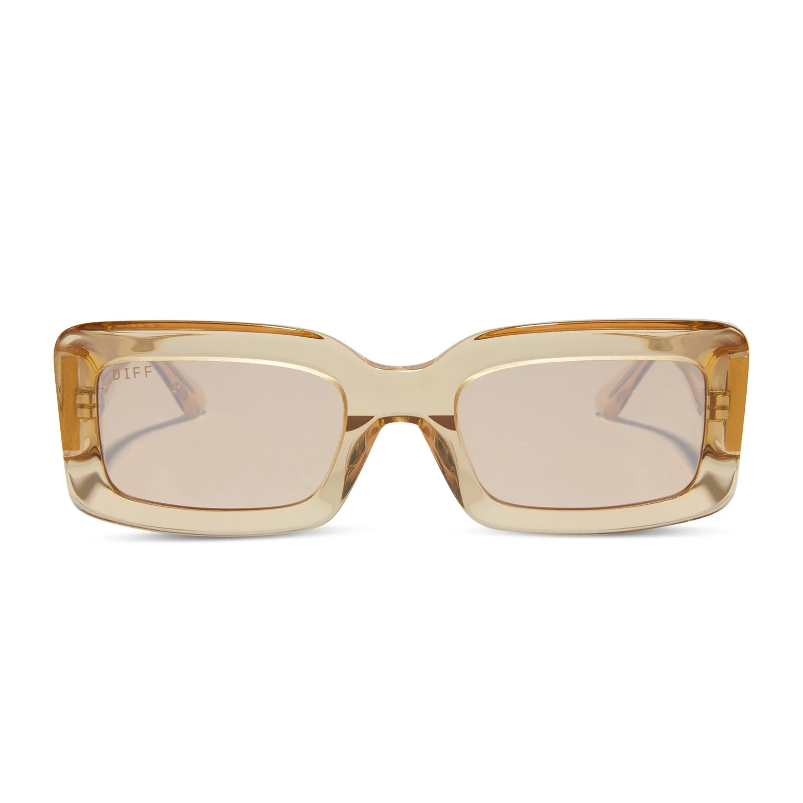INDY - HONEY CRYSTAL + HONEY CRYSTAL FLASH SUNGLASSES sold by Diff Eyewear