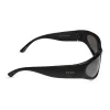 SIDE OUT - MATTE BLACK + GREY W/ SILVER FLASH + POLARIZED SUNGLASSES sold by Diff Eyewear