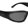 SIDE OUT - MATTE BLACK + GREY W/ SILVER FLASH + POLARIZED SUNGLASSES sold by Diff Eyewear