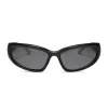 SIDE OUT - MATTE BLACK + GREY W/ SILVER FLASH + POLARIZED SUNGLASSES sold by Diff Eyewear