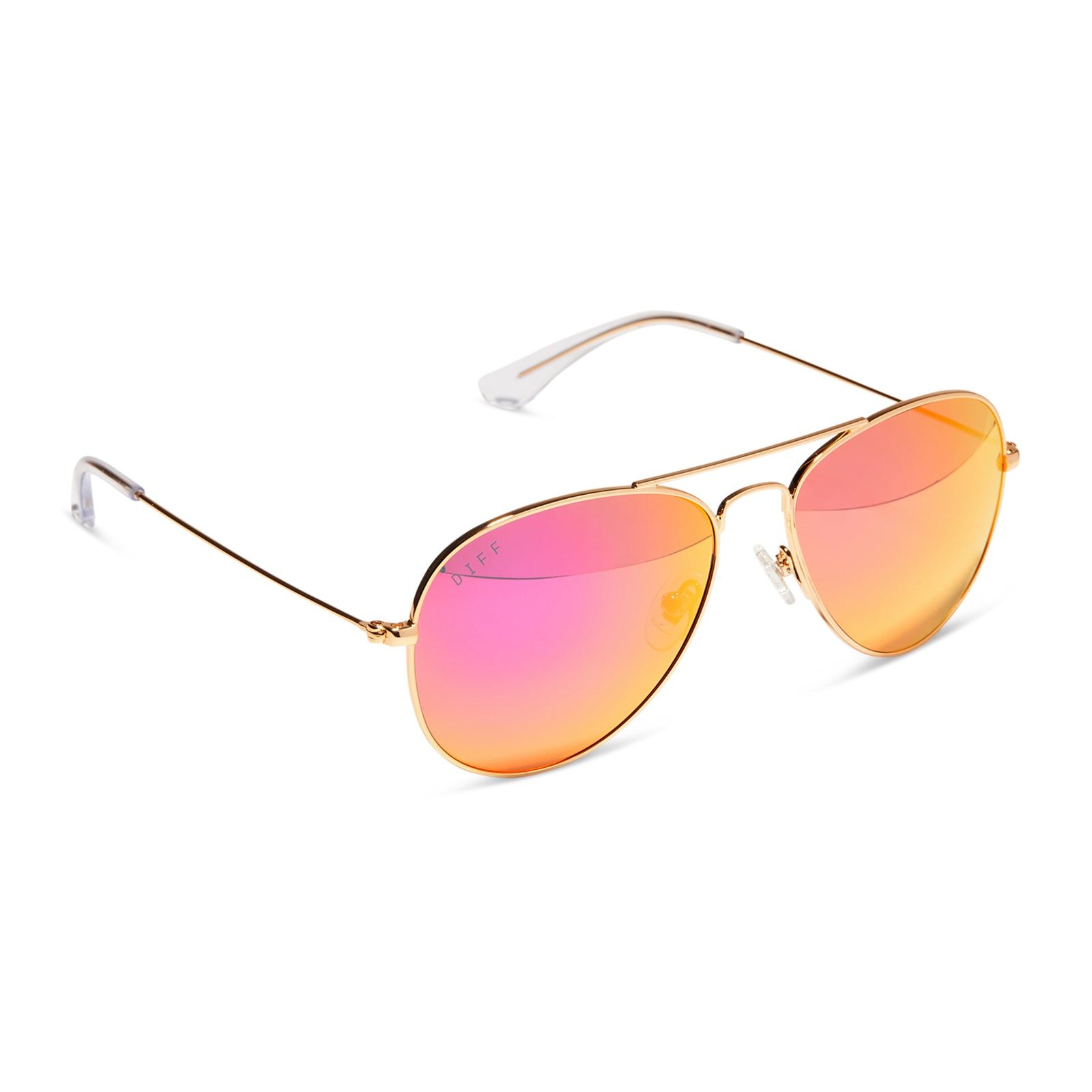 CRUZ XS - GOLD + SUNSET MIRROR SUNGLASSES sold by Diff Eyewear product image thumbnail 2