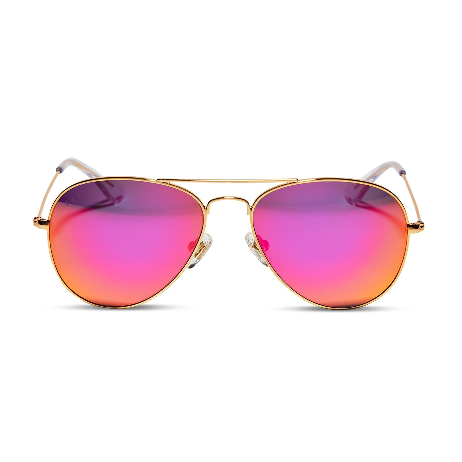 CRUZ XS - GOLD + SUNSET MIRROR SUNGLASSES sold by Diff Eyewear