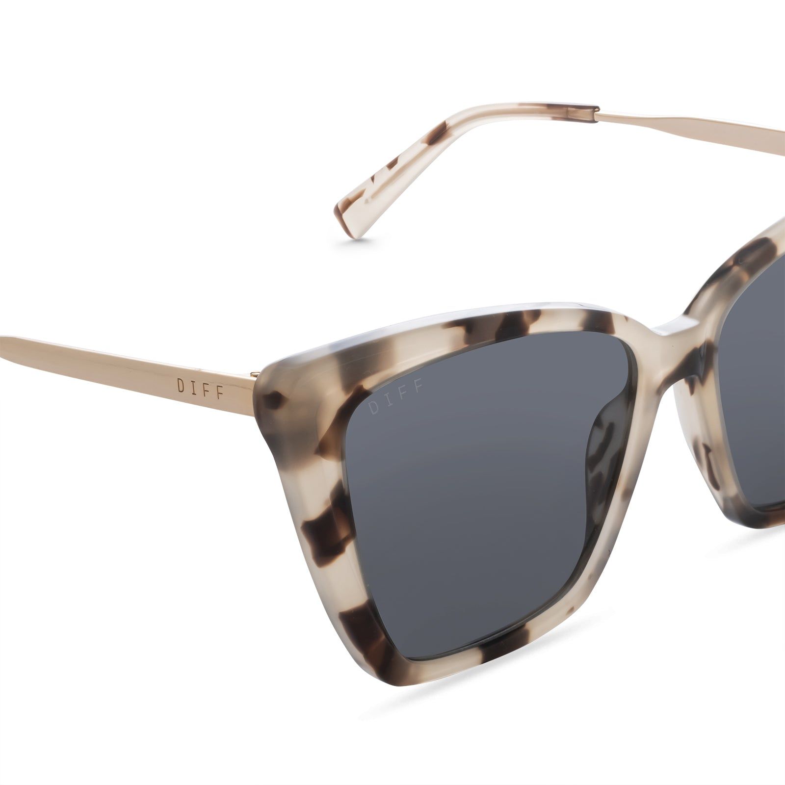 BECKY IV - CREAM TORTOISE + GREY SUNGLASSES sold by Diff Eyewear product image thumbnail 3