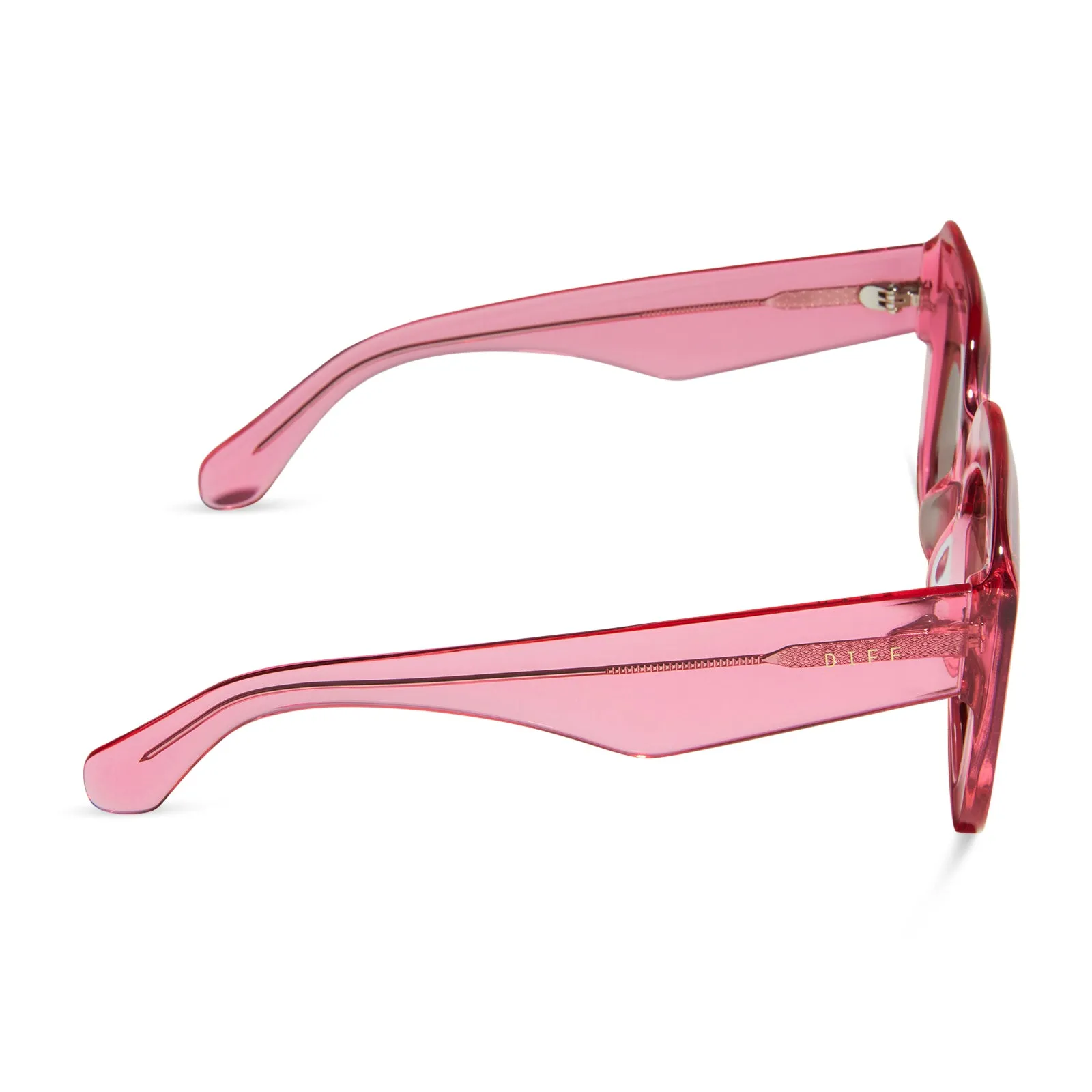 GIADA - CANDY PINK CRYSTAL + BROWN SUNGLASSES sold by Diff Eyewear product image thumbnail 3