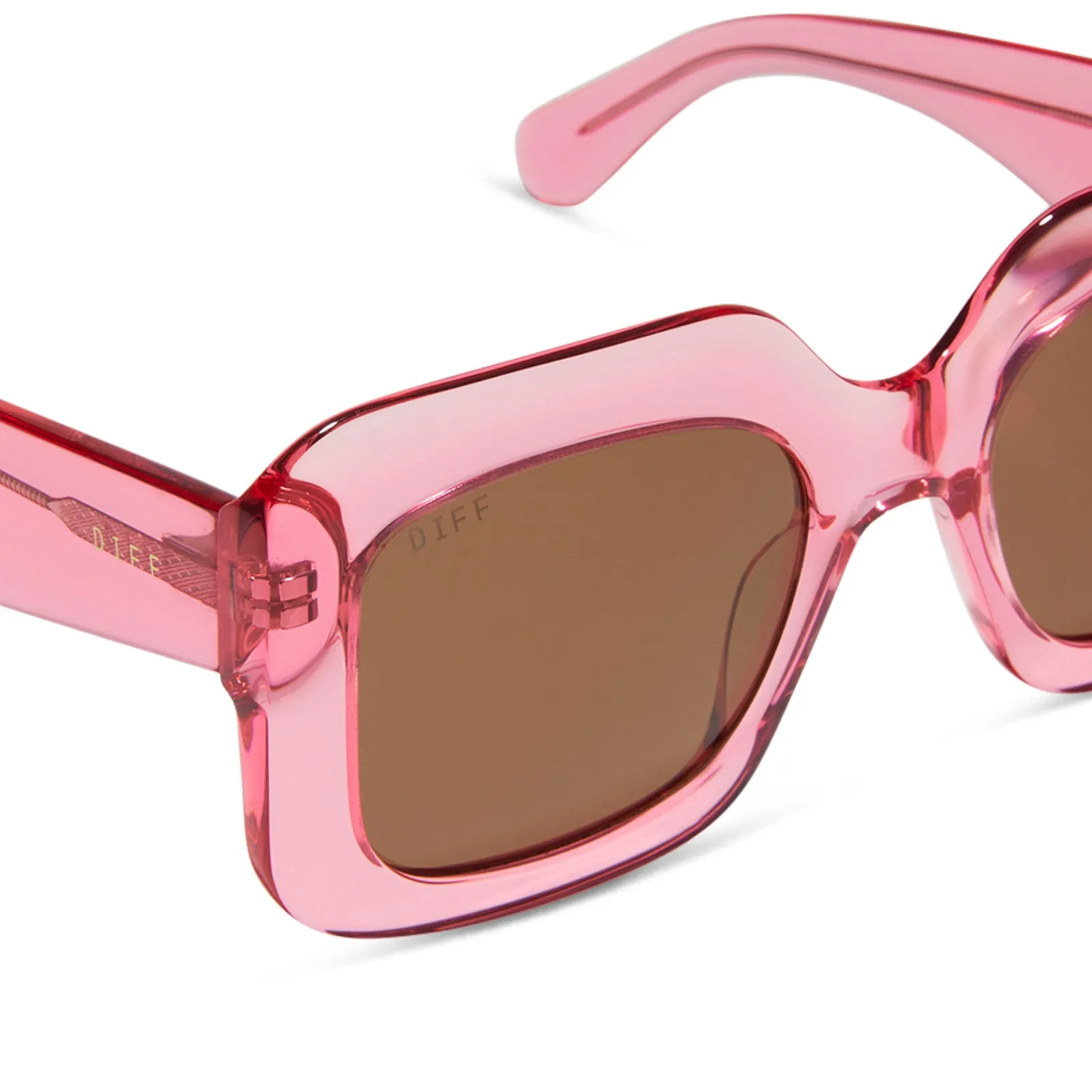 GIADA - CANDY PINK CRYSTAL + BROWN SUNGLASSES sold by Diff Eyewear product image thumbnail 4