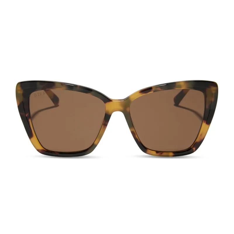 BECKY II - BROWN KOMBU + BROWN + POLARIZED SUNGLASSES sold by Diff Eyewear