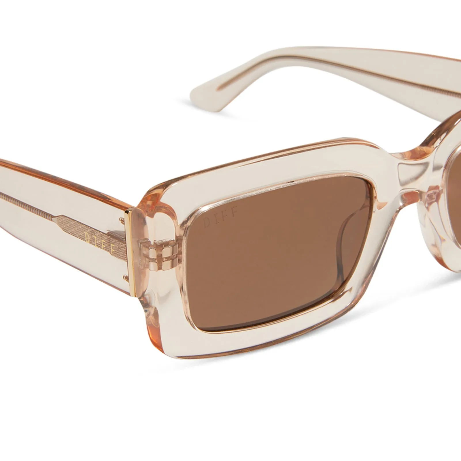 INDY - VINTAGE ROSE CRYSTAL + BROWN SUNGLASSES sold by Diff Eyewear product image thumbnail 4