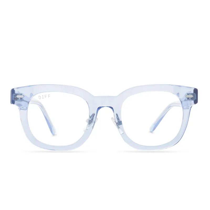 SUMMER - COLOMBIA BLUE CRYSTAL + CLEAR GLASSES sold by Diff Eyewear