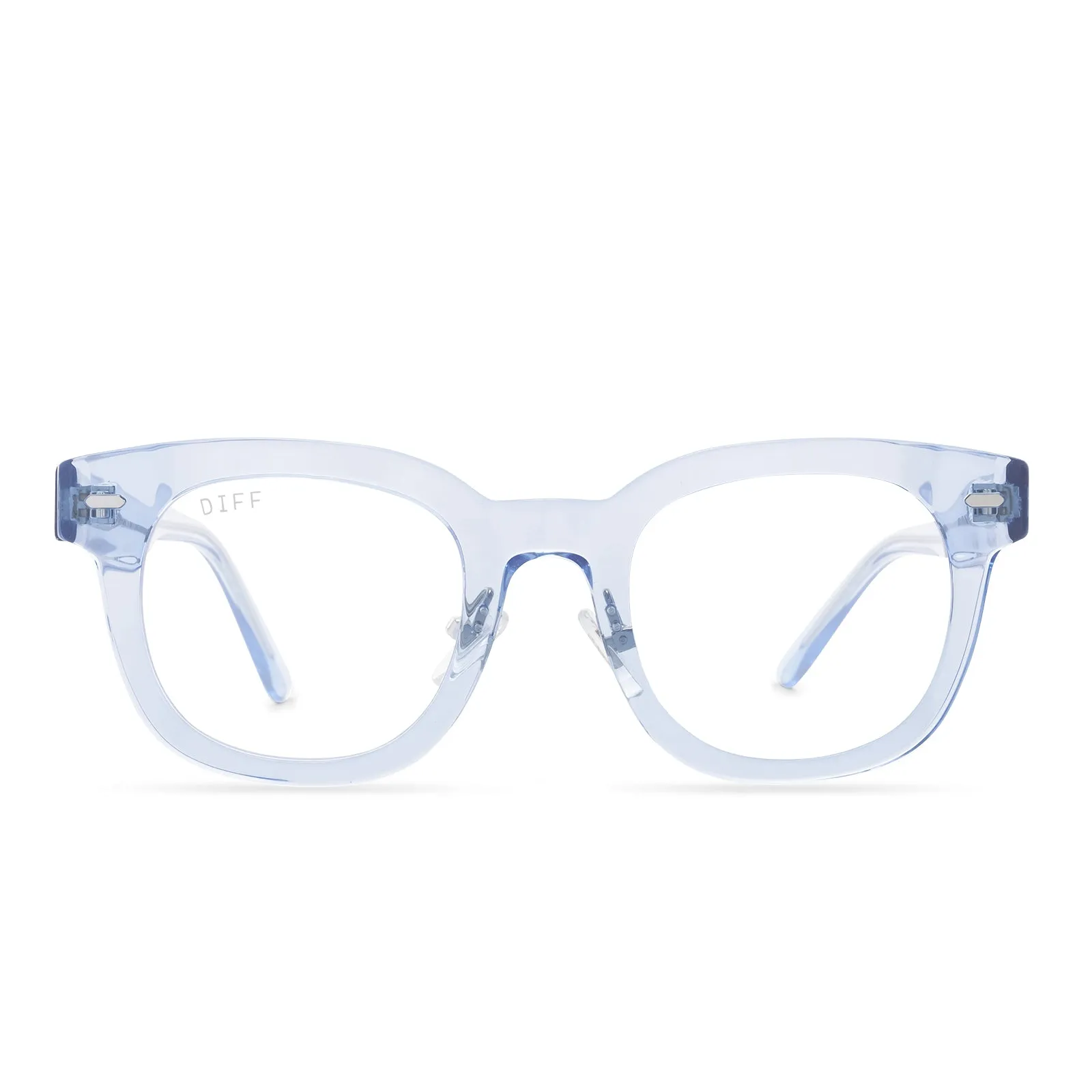 SUMMER - COLOMBIA BLUE CRYSTAL + CLEAR GLASSES sold by Diff Eyewear