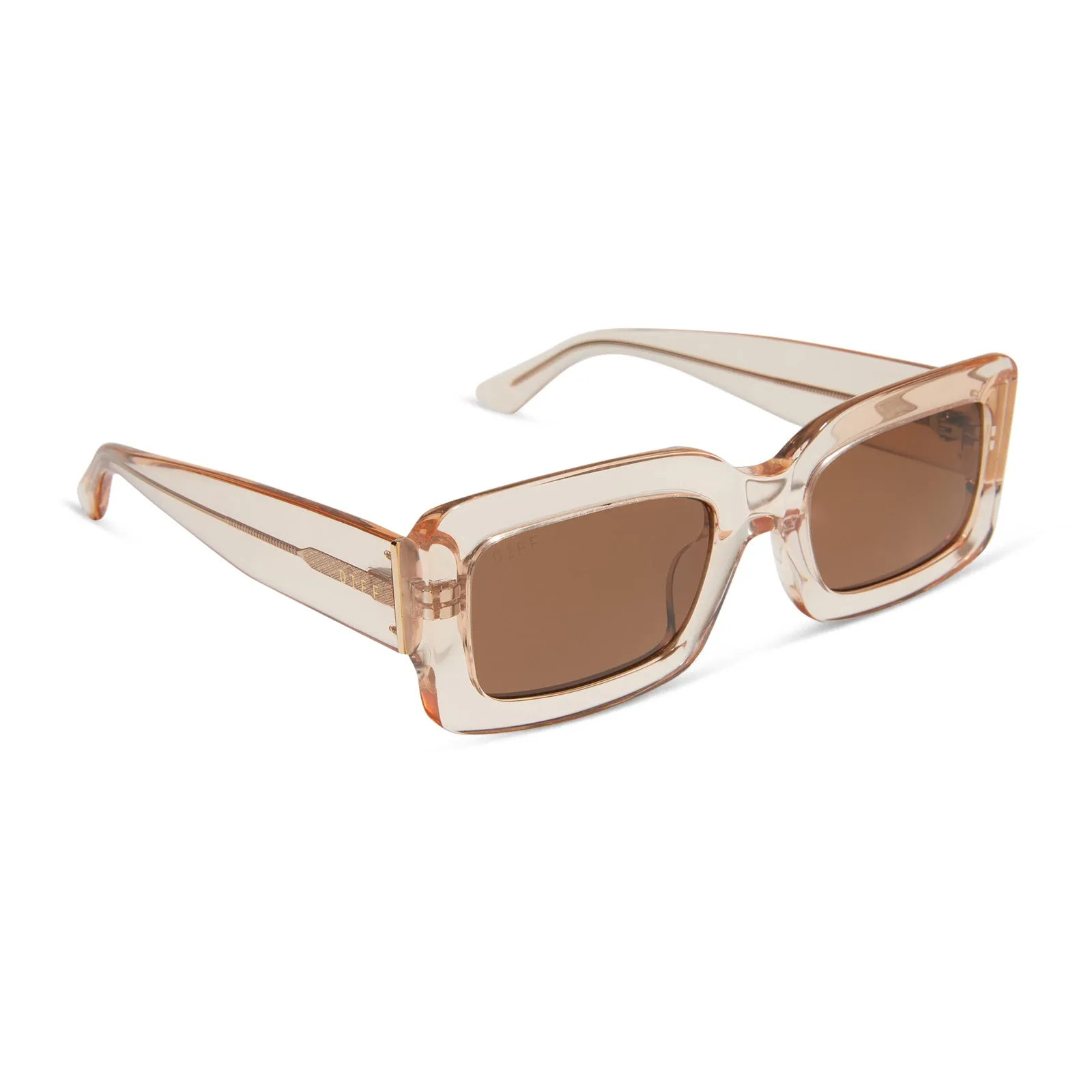 INDY - VINTAGE ROSE CRYSTAL + BROWN SUNGLASSES sold by Diff Eyewear product image thumbnail 2