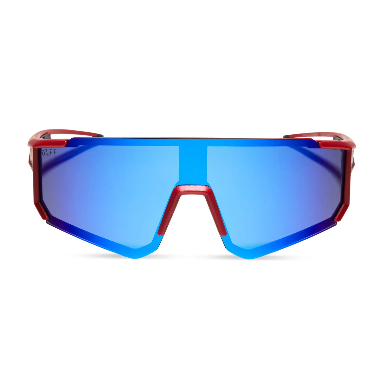 TEAM SUIT - DEEP SPACE BLACK/RED + SPACE BLUE MIRROR + POLARIZED SUNGLASSES sold by Diff Eyewear