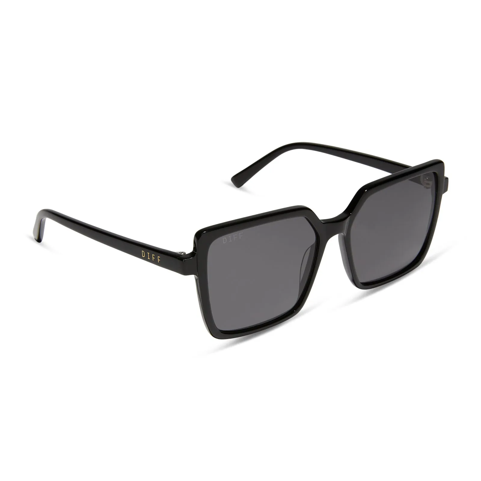 ESME - BLACK + GREY + POLARIZED SUNGLASSES sold by Diff Eyewear product image thumbnail 2