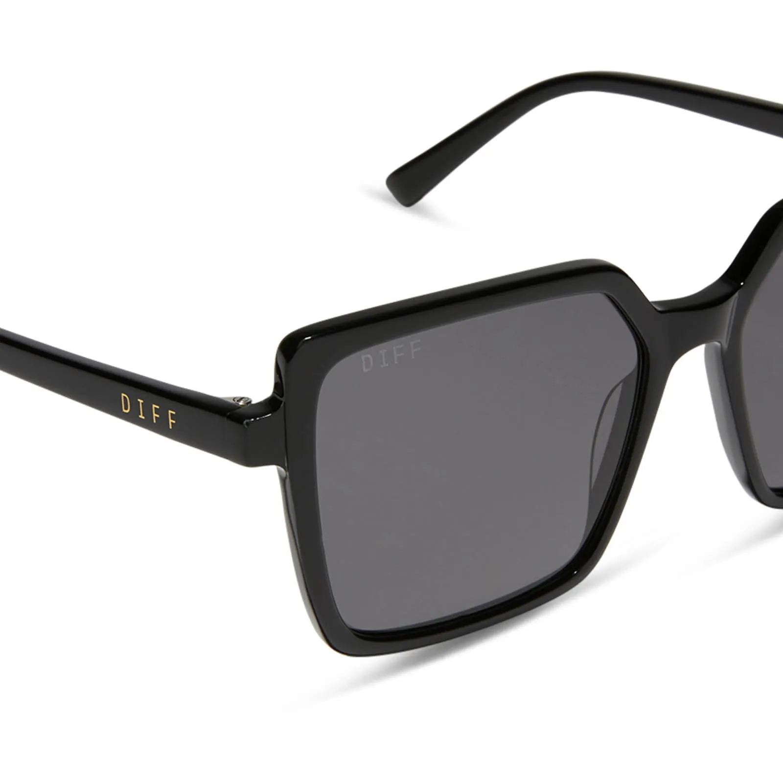 ESME - BLACK + GREY + POLARIZED SUNGLASSES sold by Diff Eyewear product image thumbnail 4