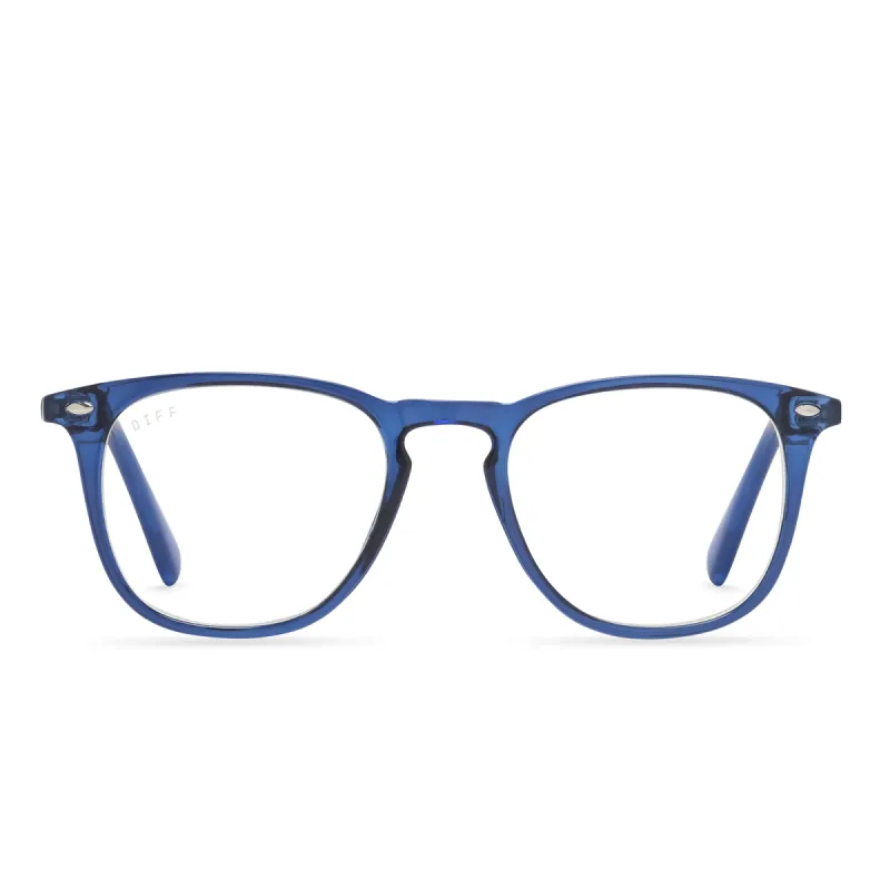 GRIFFIN - NAVY CRYSTAL + BLUE LIGHT TECHNOLOGY GLASSES sold by Diff Eyewear