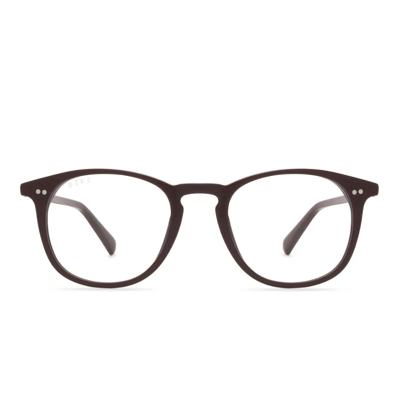 JAXSON - CLARET + BLUE LIGHT TECHNOLOGY GLASSES sold by Diff Eyewear