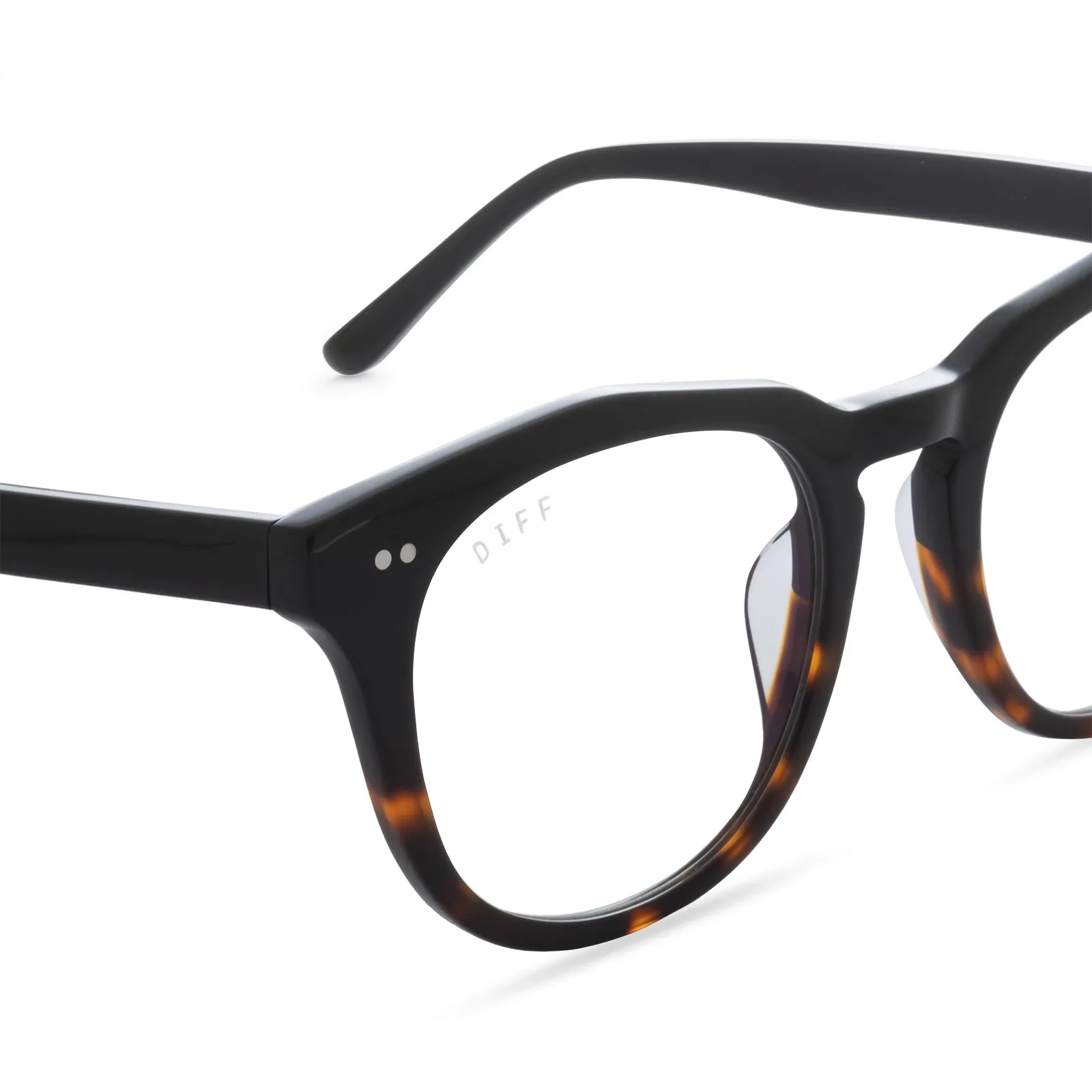 WESTON - BLACK + TORTOISE + BLUE LIGHT TECHNOLOGY GLASSES sold by Diff Eyewear product image thumbnail 2
