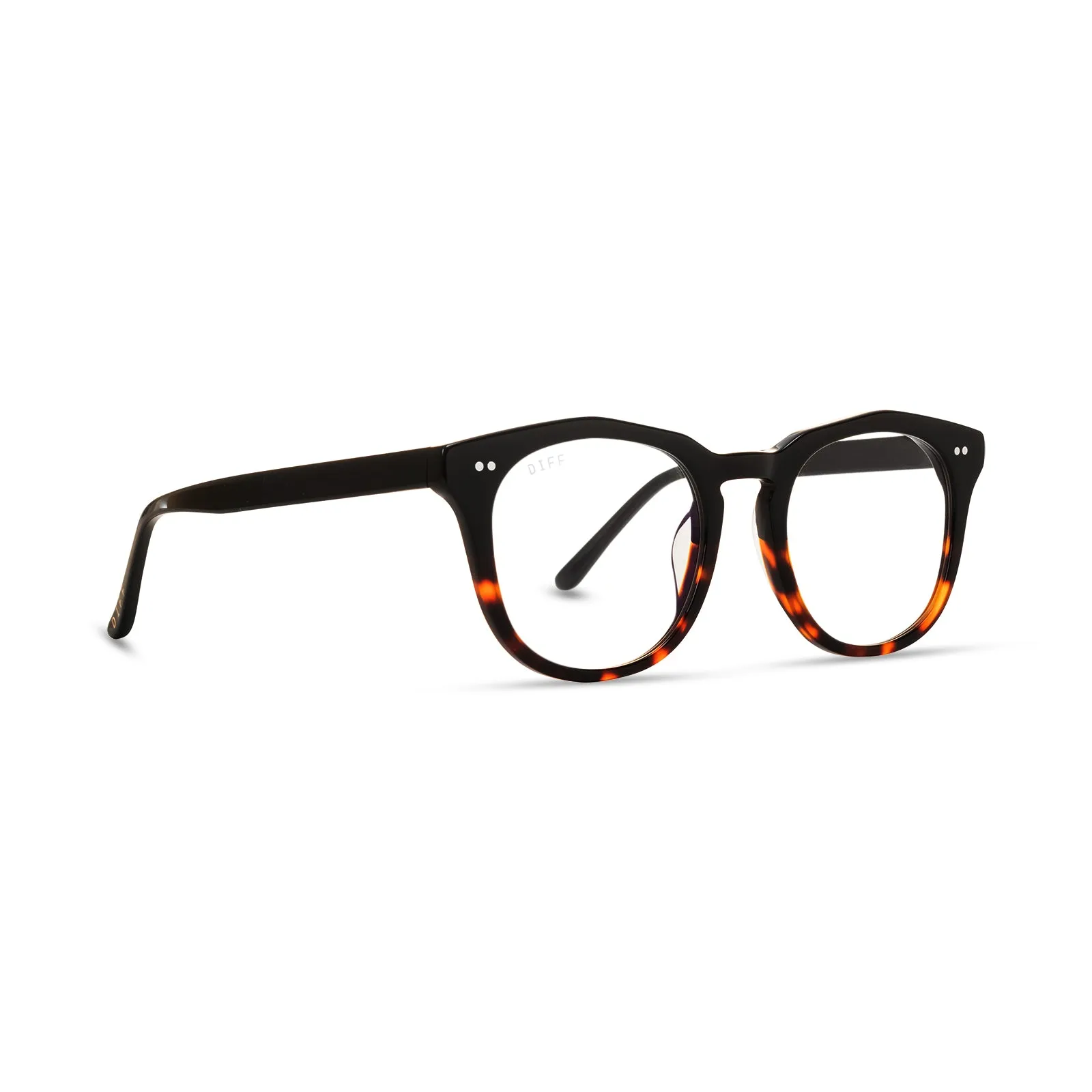 WESTON - BLACK + TORTOISE + BLUE LIGHT TECHNOLOGY GLASSES sold by Diff Eyewear product image thumbnail 4