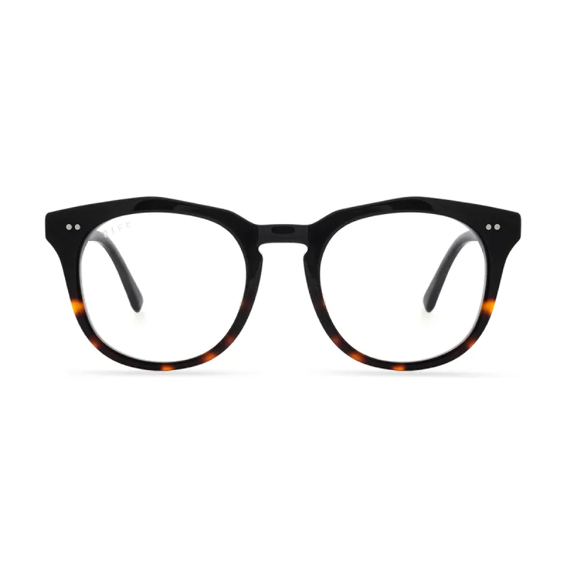 WESTON - BLACK + TORTOISE + BLUE LIGHT TECHNOLOGY GLASSES sold by Diff Eyewear
