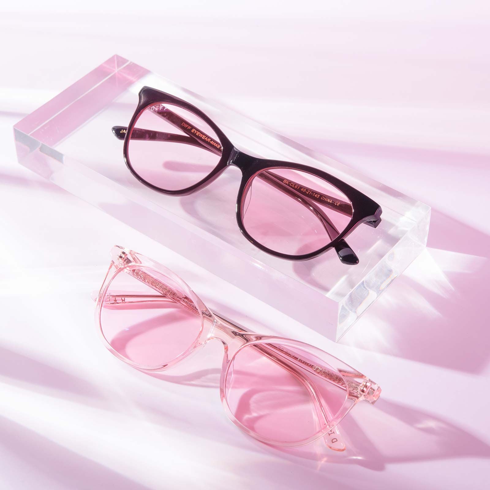 JADE - BLACK + PINK BLUE LIGHT TECHNOLOGY GLASSES sold by Diff Eyewear product image thumbnail 7