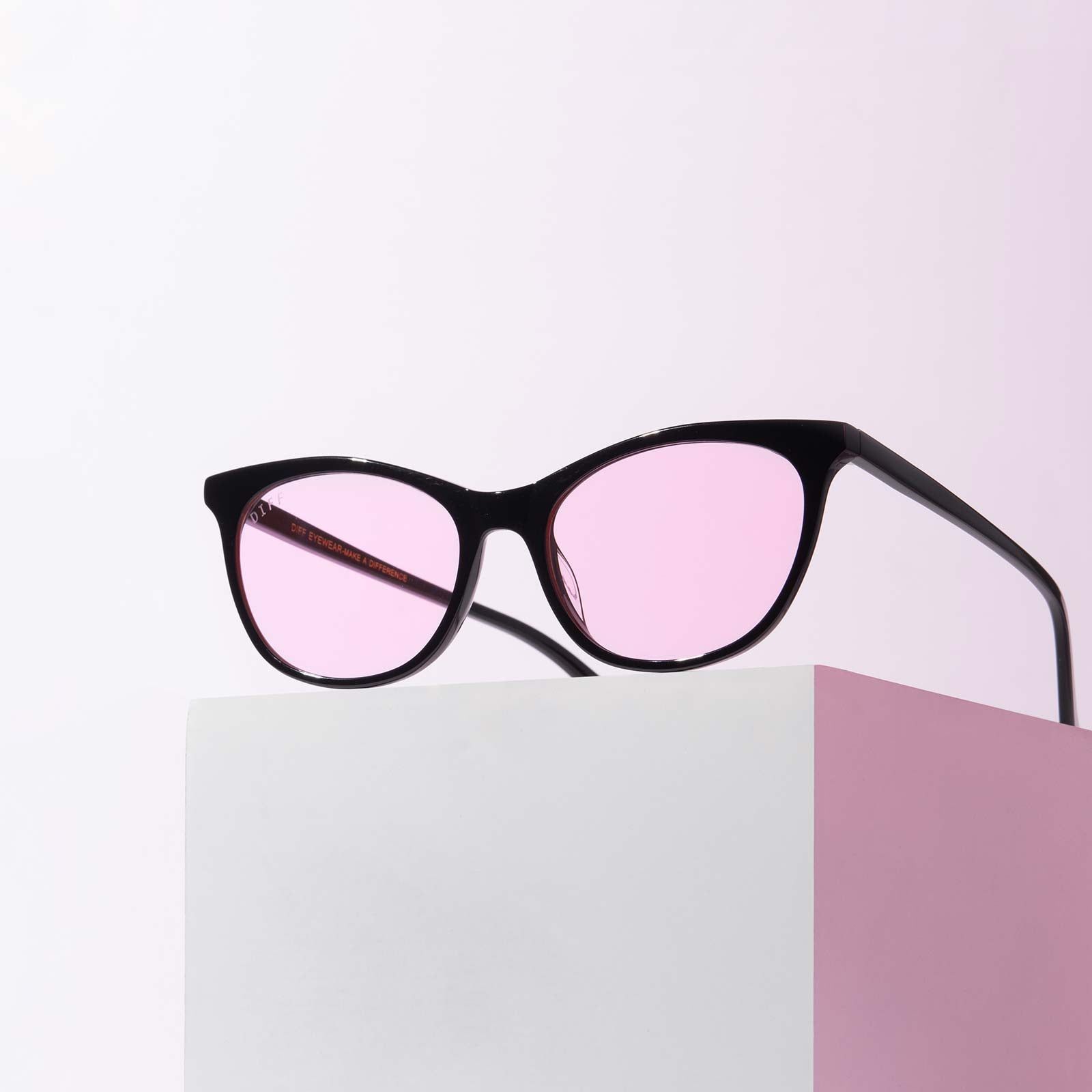 JADE - BLACK + PINK BLUE LIGHT TECHNOLOGY GLASSES sold by Diff Eyewear product image thumbnail 6