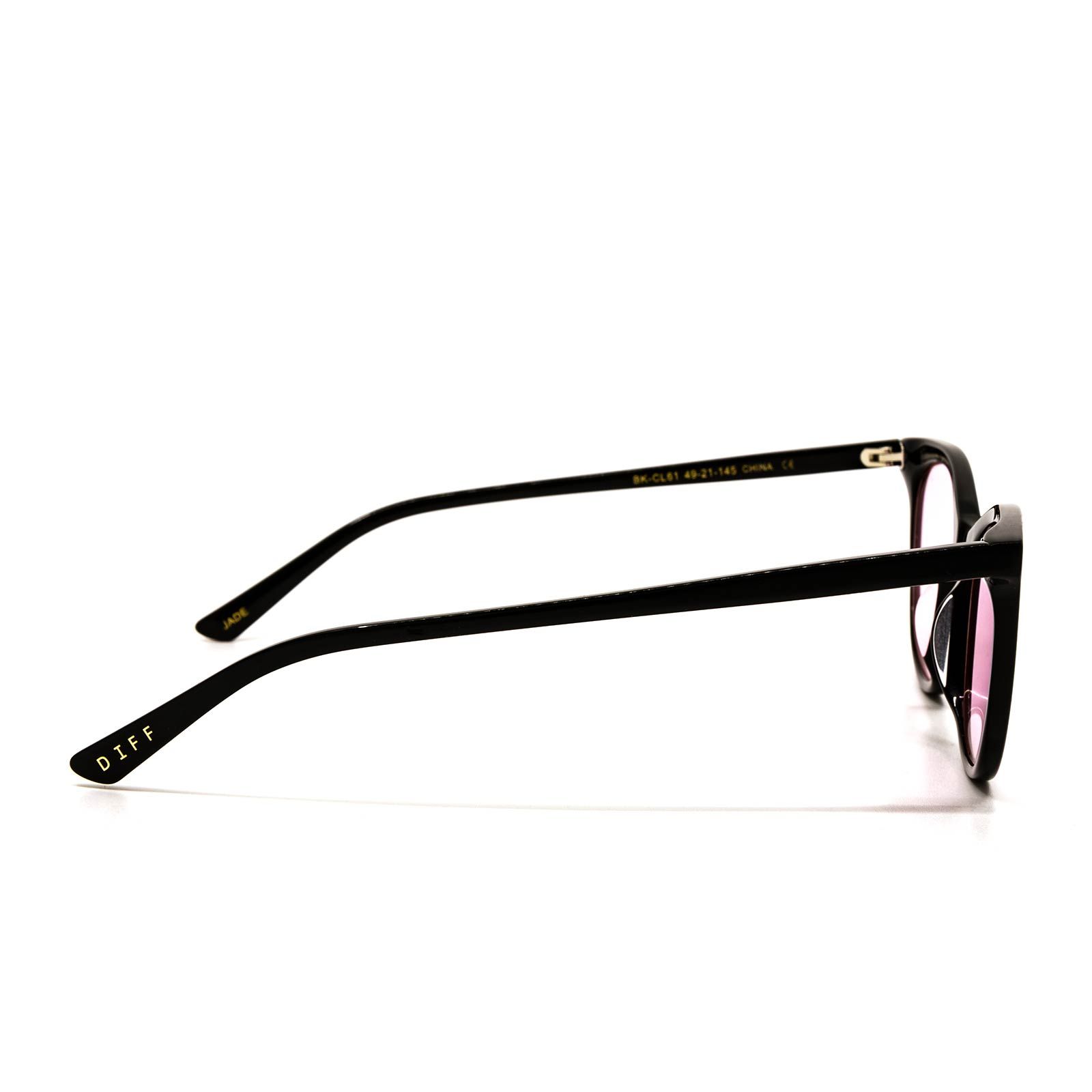 JADE - BLACK + PINK BLUE LIGHT TECHNOLOGY GLASSES sold by Diff Eyewear product image thumbnail 3