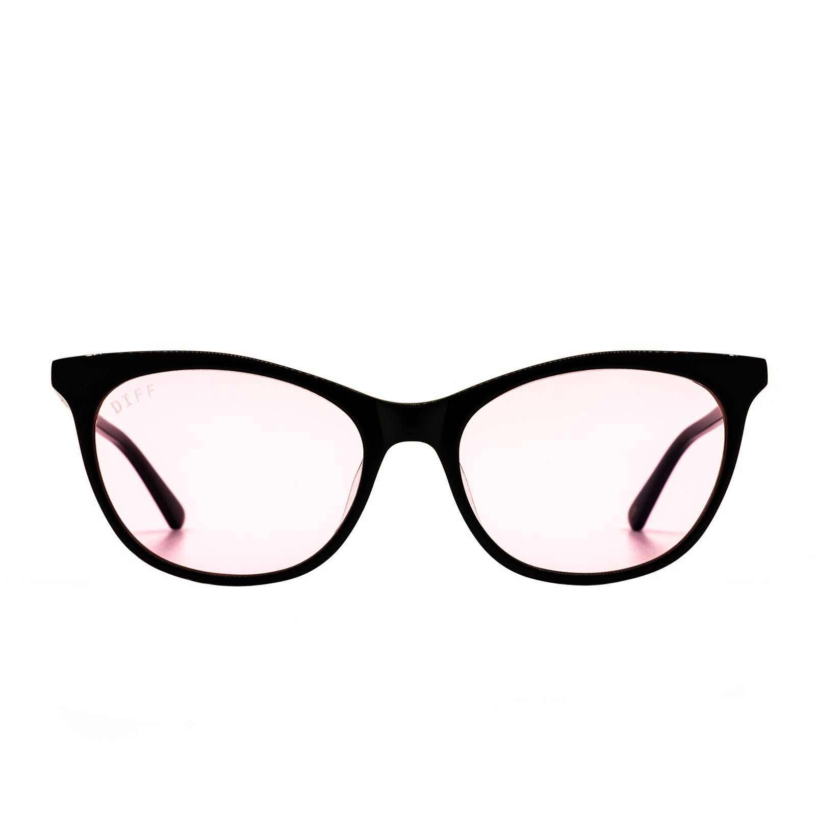 JADE - BLACK + PINK BLUE LIGHT TECHNOLOGY GLASSES sold by Diff Eyewear
