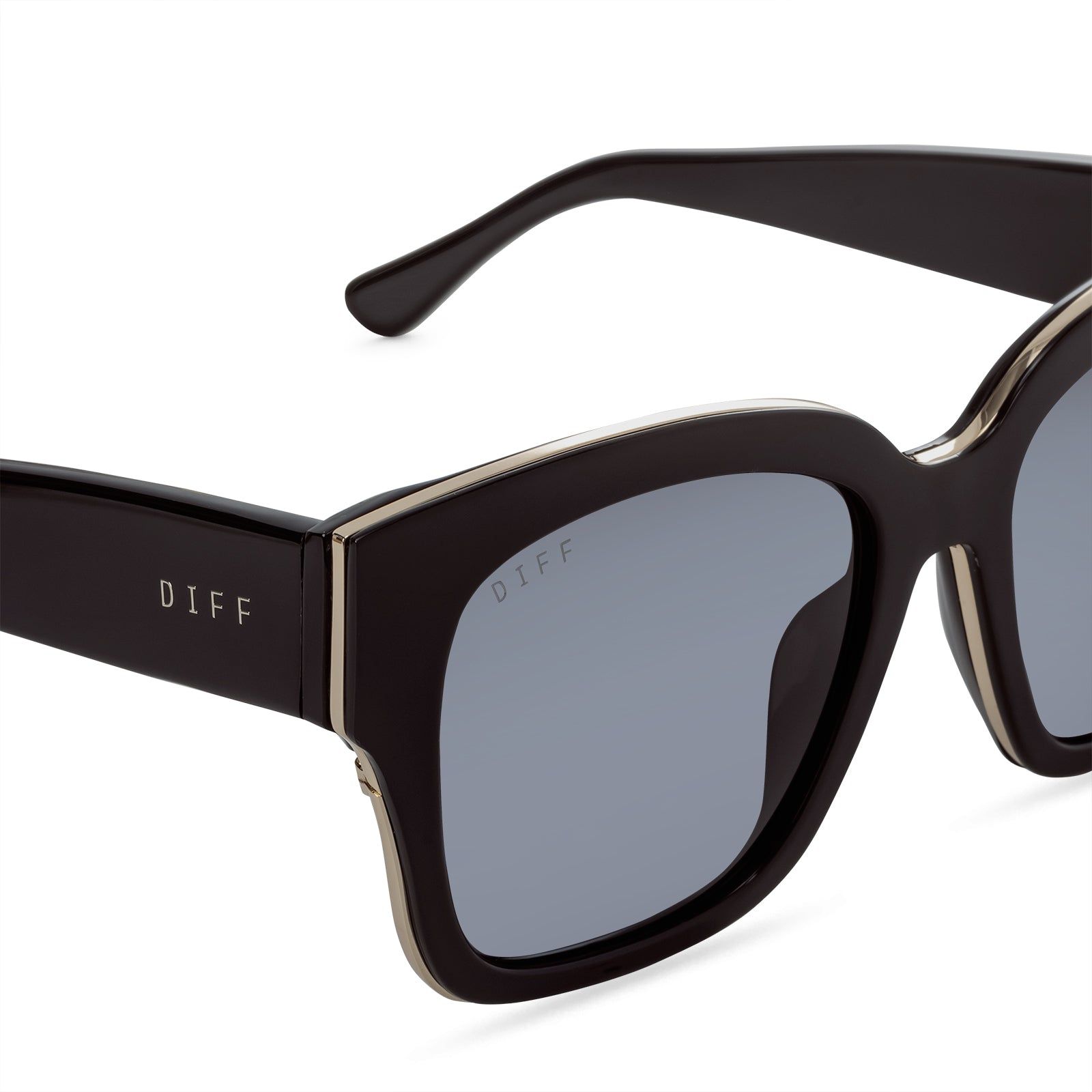BELLA III - BLACK + GREY + POLARIZED SUNGLASSES sold by Diff Eyewear product image thumbnail 3