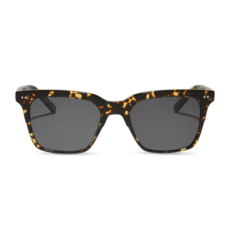 BILLIE - FIERY TORTOISE + GREY + POLARIZED SUNGLASSES sold by Diff Eyewear