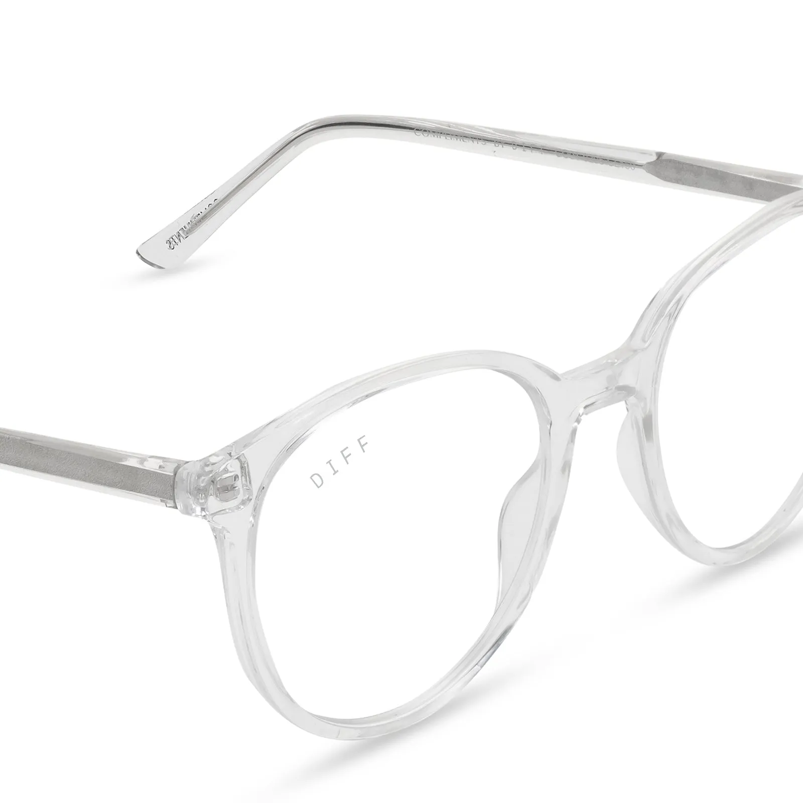 JEANNE - CLEAR CRYSTAL + BLUE LIGHT READERS sold by Diff Eyewear product image thumbnail 2