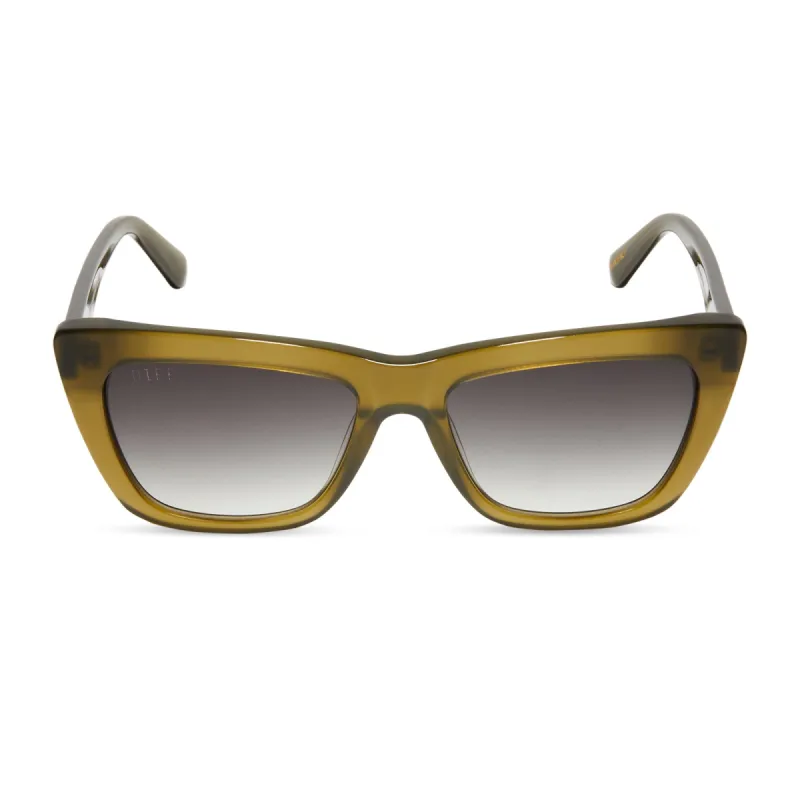 NATASHA - RICH OLIVE + GREY GRADIENT SUNGLASSES sold by Diff Eyewear