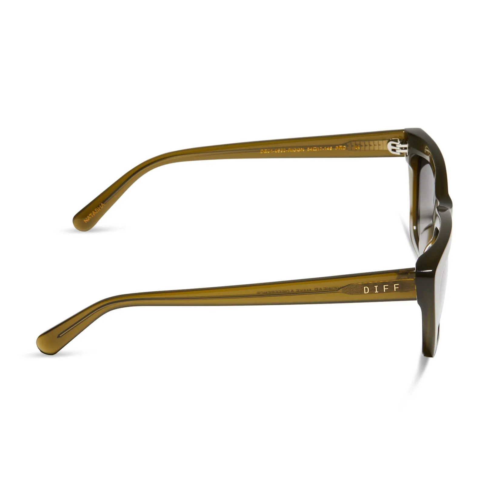 NATASHA - RICH OLIVE + GREY GRADIENT SUNGLASSES sold by Diff Eyewear product image thumbnail 3