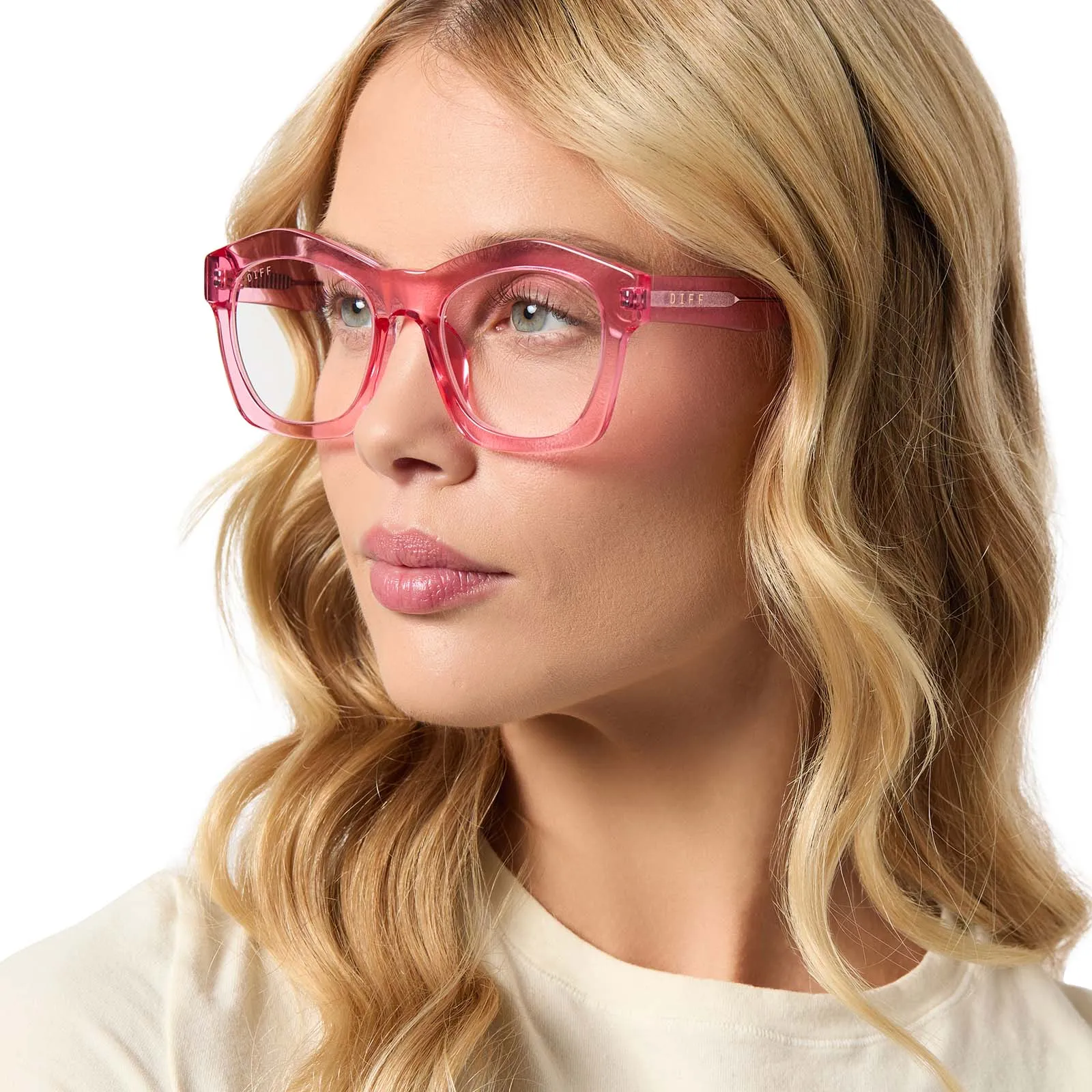 HAYDEN - CANDY PINK CRYSTAL + GLASSES sold by Diff Eyewear product image thumbnail 5