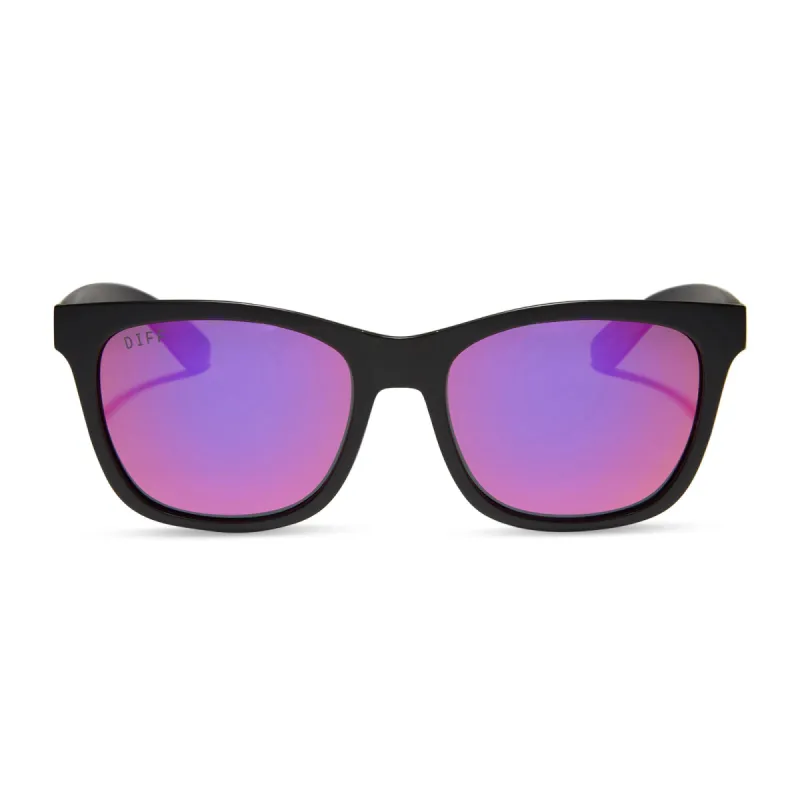 STORM - MATTE BLACK + PINK RUSH MIRROR + POLARIZED SUNGLASSES sold by Diff Eyewear