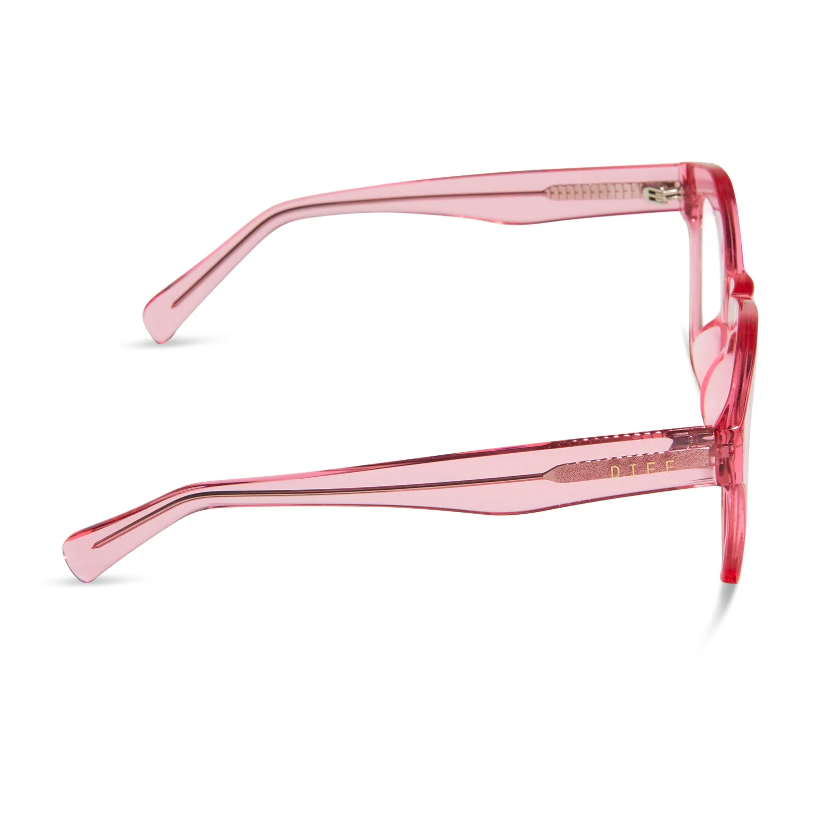 HAYDEN - CANDY PINK CRYSTAL + GLASSES sold by Diff Eyewear product image thumbnail 3