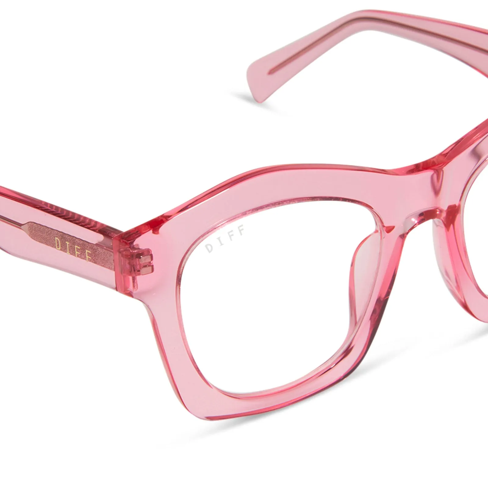 HAYDEN - CANDY PINK CRYSTAL + GLASSES sold by Diff Eyewear product image thumbnail 4