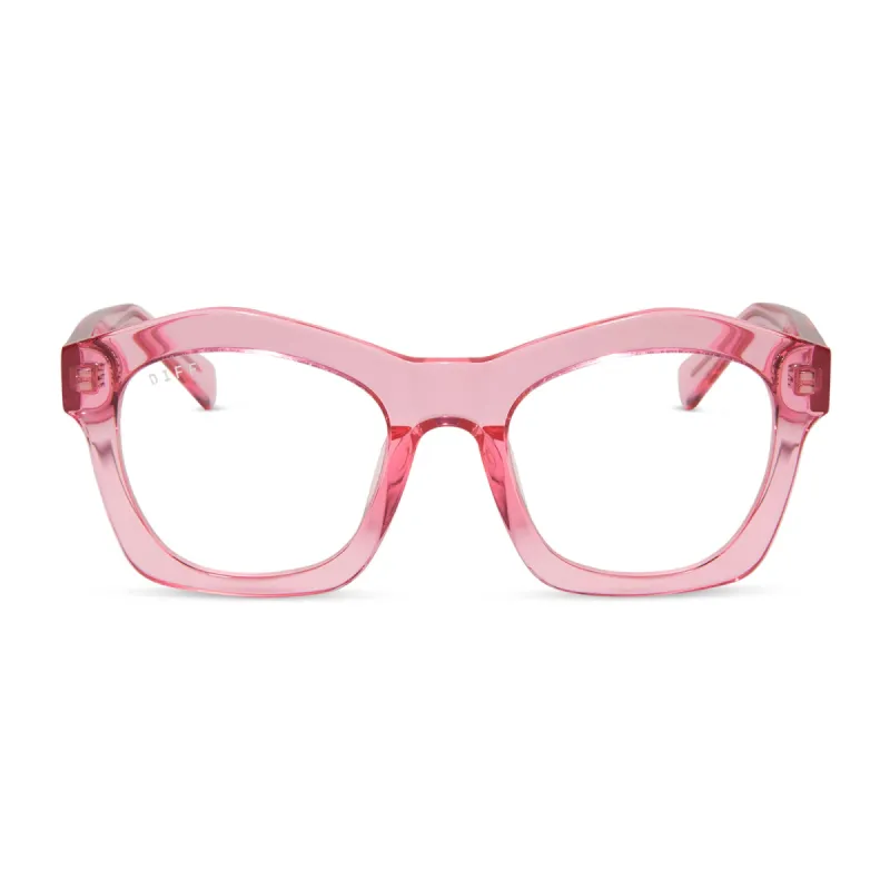 HAYDEN - CANDY PINK CRYSTAL + PRESCRIPTION GLASSES sold by Diff Eyewear