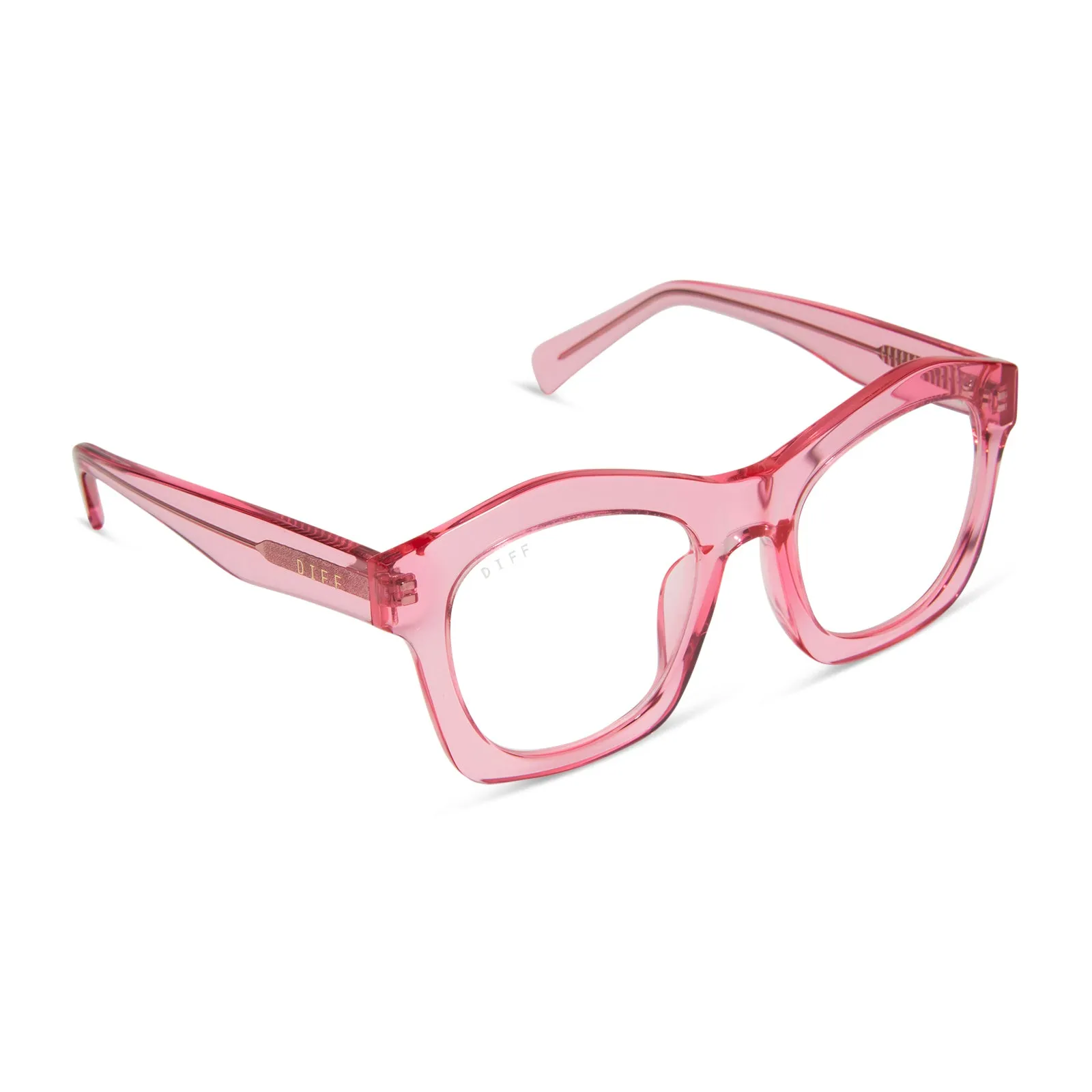 HAYDEN - CANDY PINK CRYSTAL + GLASSES sold by Diff Eyewear product image thumbnail 2