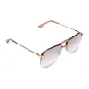TAHOE - BRUSHED GOLD + TAUPE ROSE GRADIENT FLASH SUNGLASSES sold by Diff Eyewear