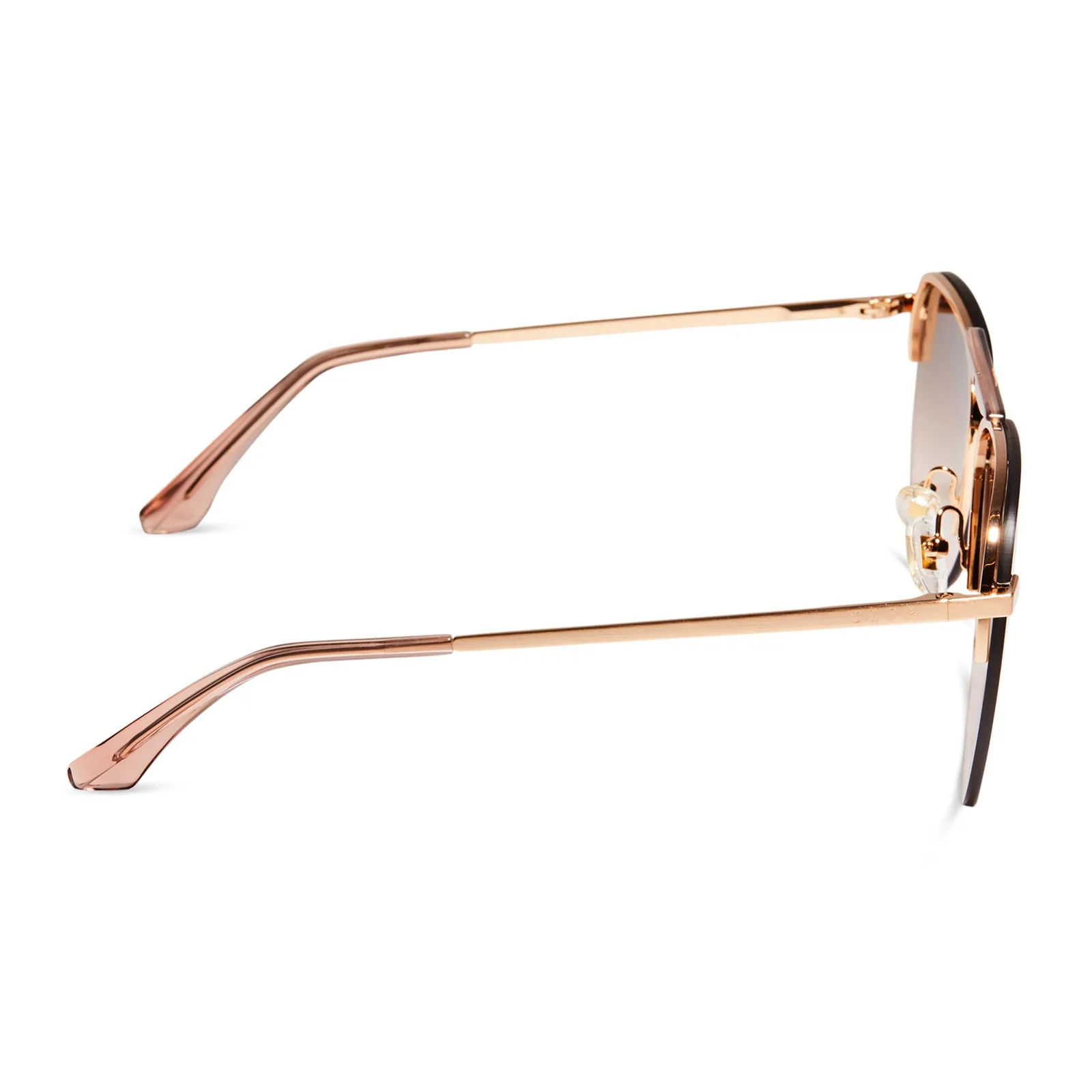 TAHOE - BRUSHED GOLD + TAUPE ROSE GRADIENT FLASH SUNGLASSES sold by Diff Eyewear product image thumbnail 3