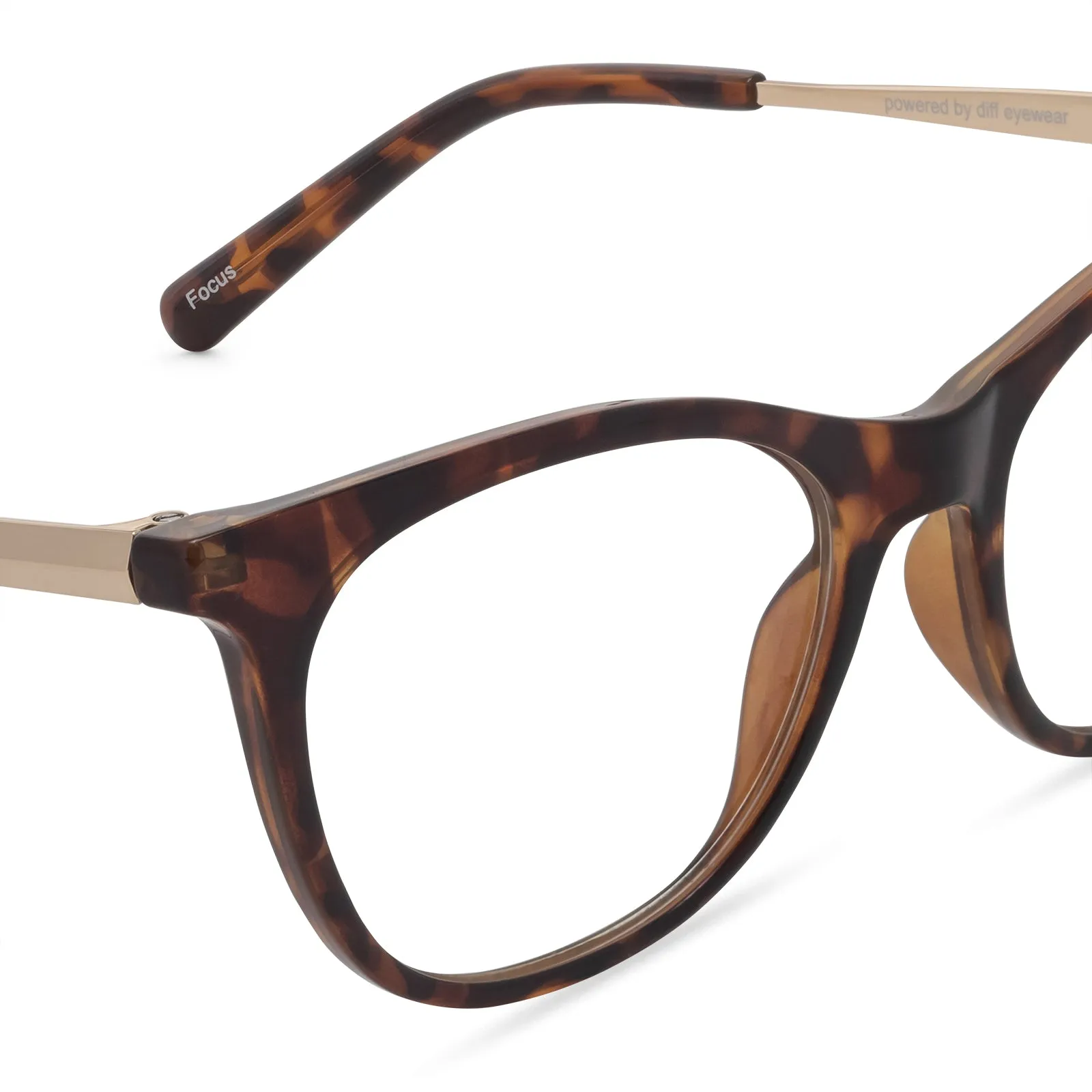 WOMEN'S HEALTH FOCUS - CARAMEL TORTOISE + CLEAR sold by Diff Eyewear product image thumbnail 3
