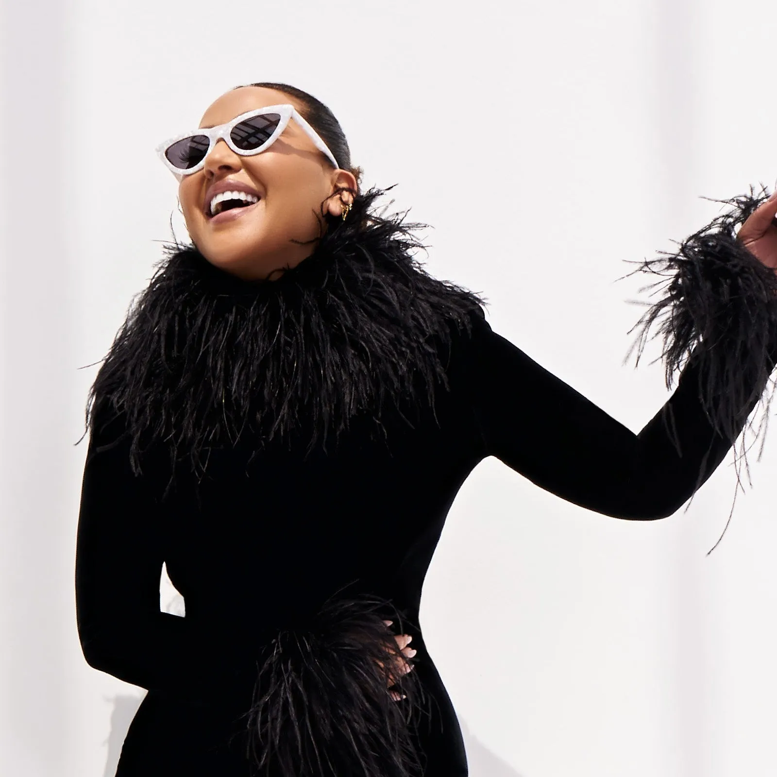 ADRIENNE BAILON - CHATEAU + SILVER PEARLED MARBLE + GREY SUNGLASSES sold by Diff Eyewear product image thumbnail 5