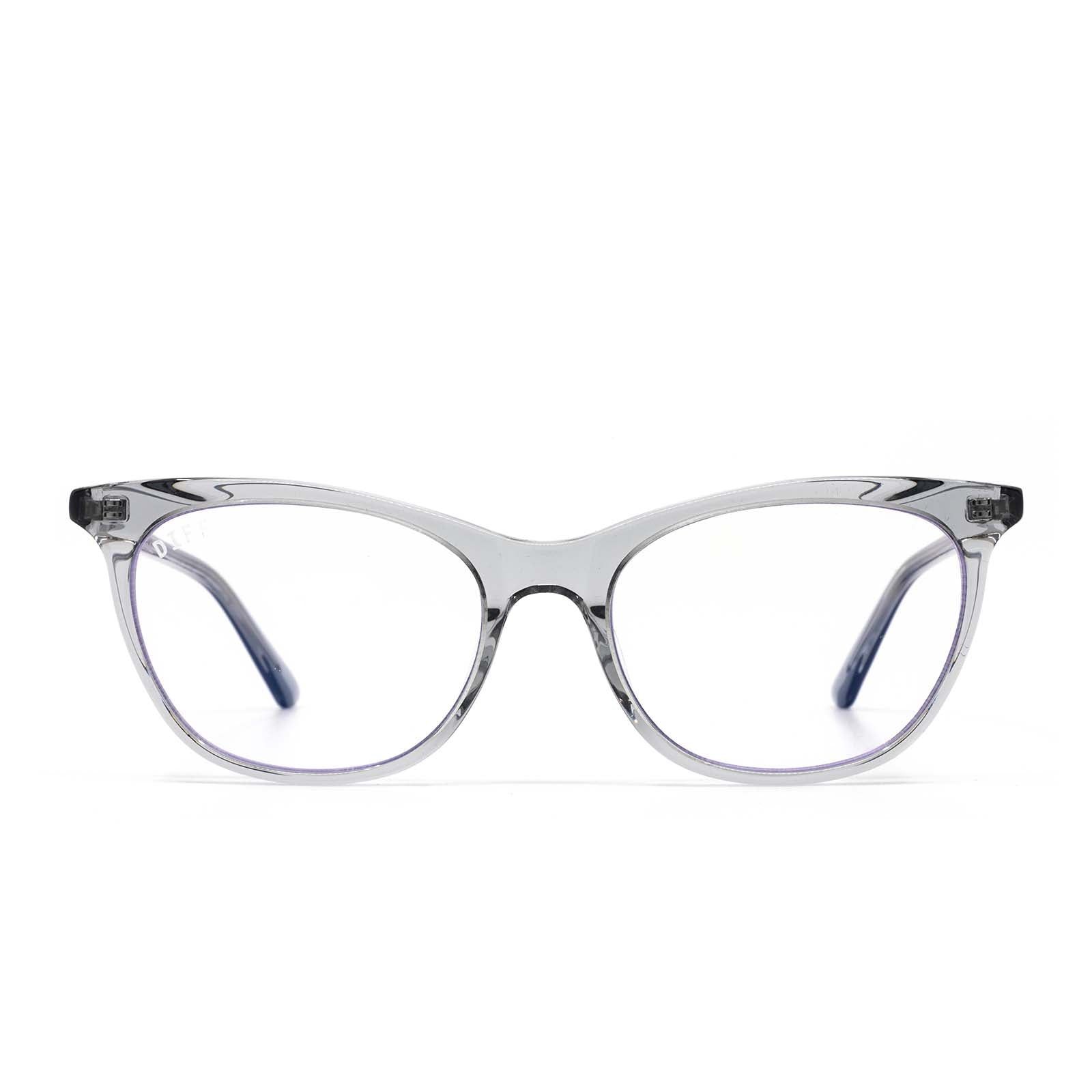 JADE - SMOKE CRYSTAL + BLUE LIGHT TECHNOLOGY GLASSES sold by Diff Eyewear