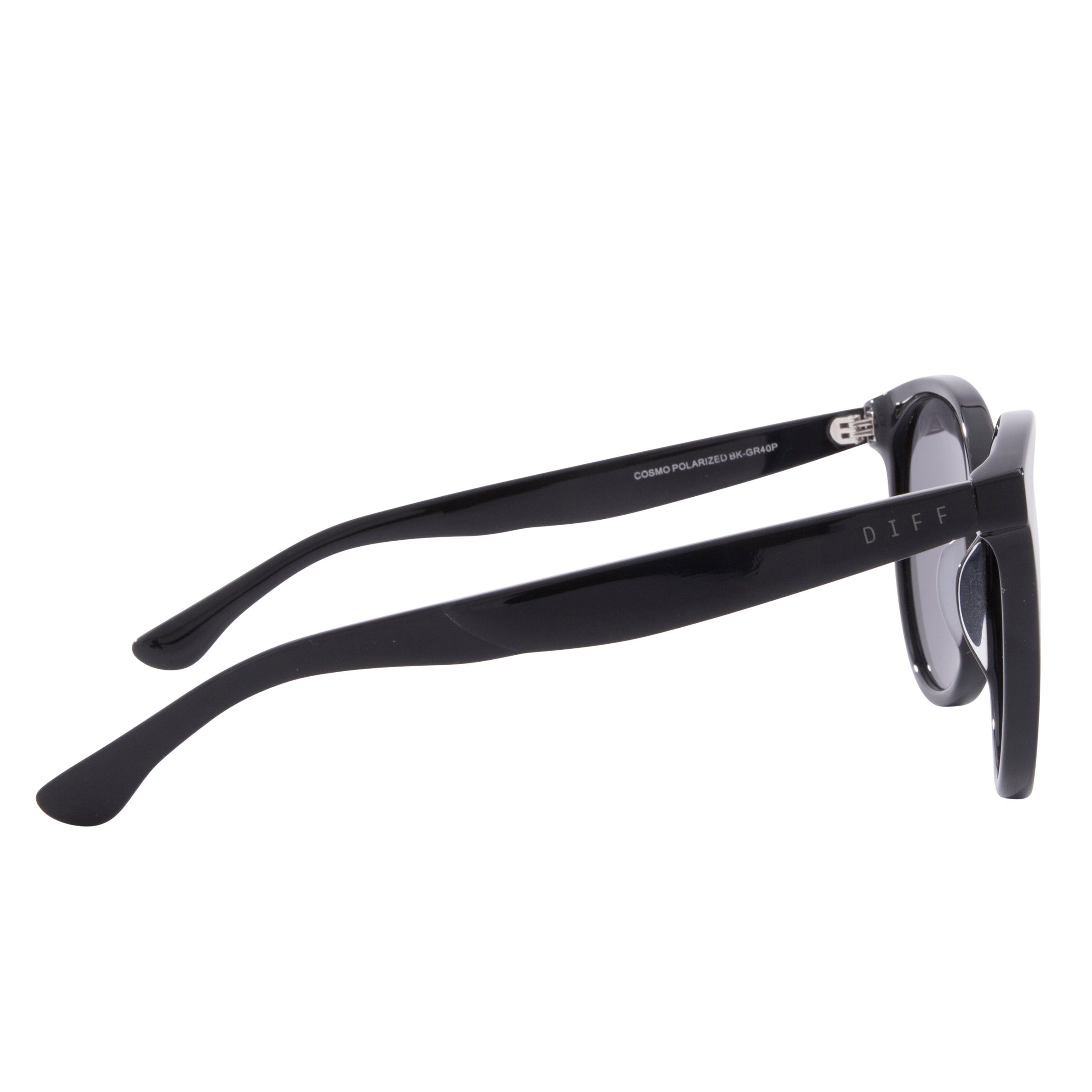 COSMO - BLACK + DARK SMOKE + POLARIZED SUNGLASSES sold by Diff Eyewear product image thumbnail 3
