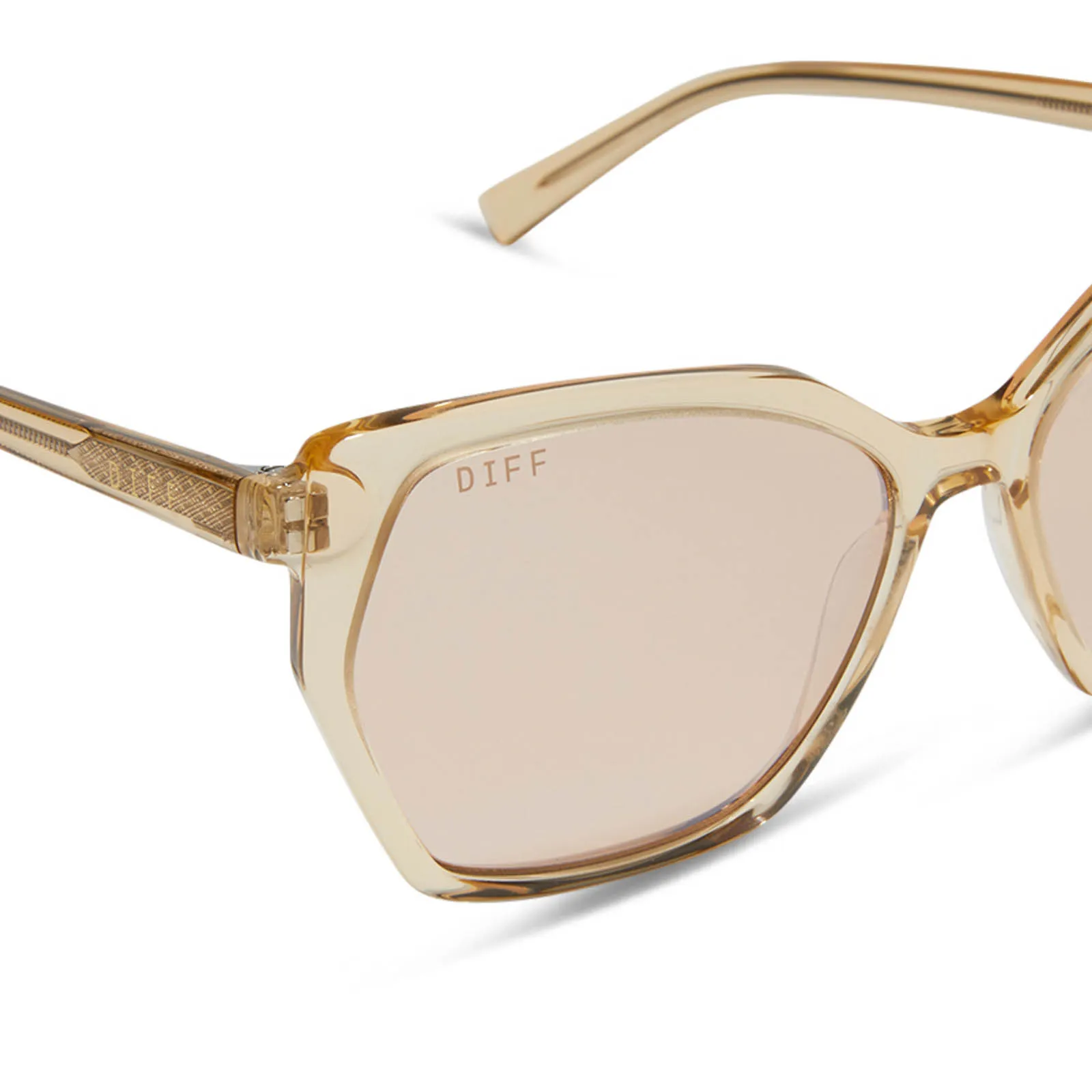 VERA - HONEY CRYSTAL + HONEY CRYSTAL FLASH SUNGLASSES sold by Diff Eyewear product image thumbnail 4