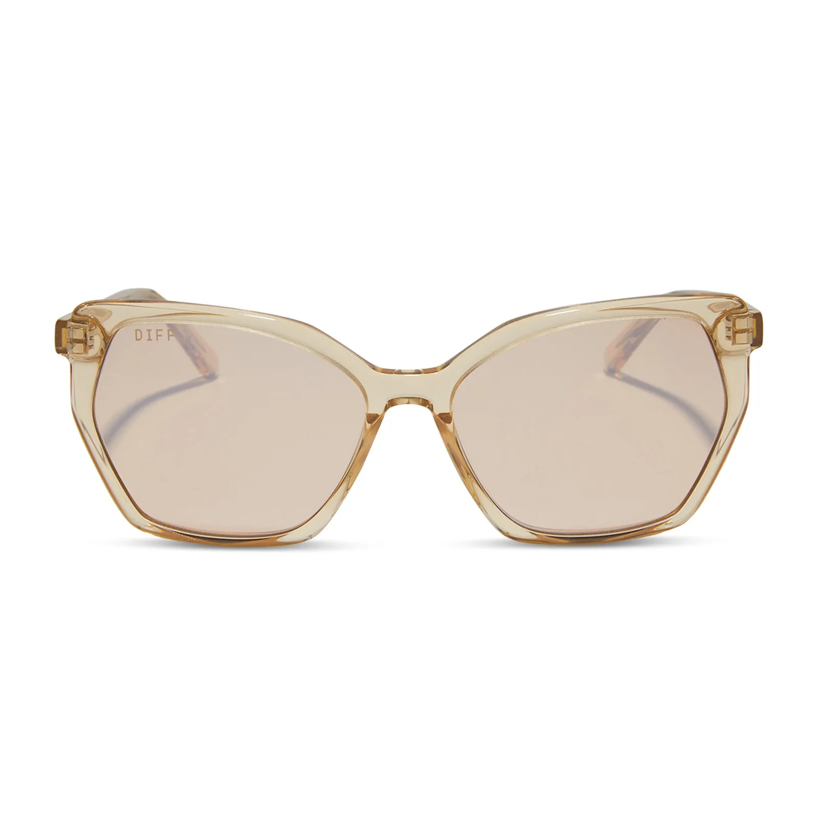 VERA - HONEY CRYSTAL + HONEY CRYSTAL FLASH SUNGLASSES sold by Diff Eyewear