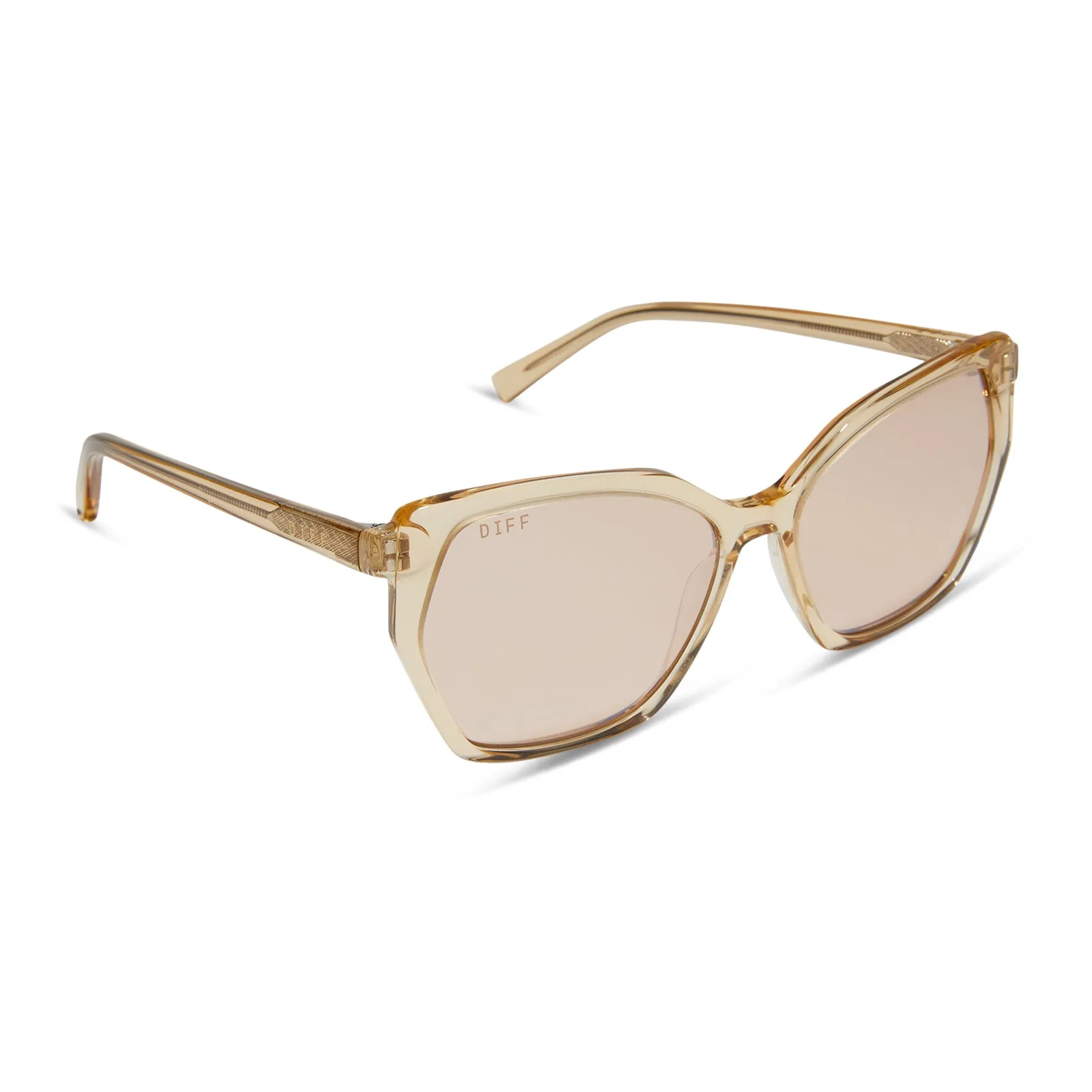 VERA - HONEY CRYSTAL + HONEY CRYSTAL FLASH SUNGLASSES sold by Diff Eyewear product image thumbnail 2